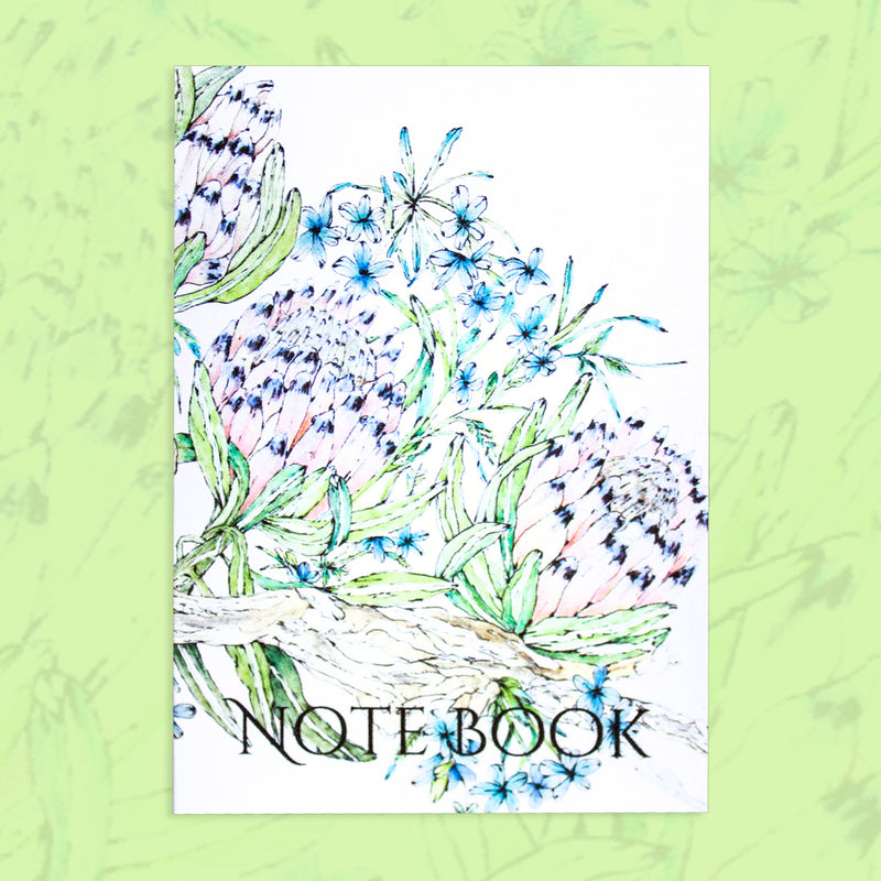 Notebook A7 Proteas In Plumbago