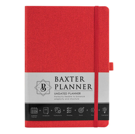 A5 Baxter Undated Planner (Red)