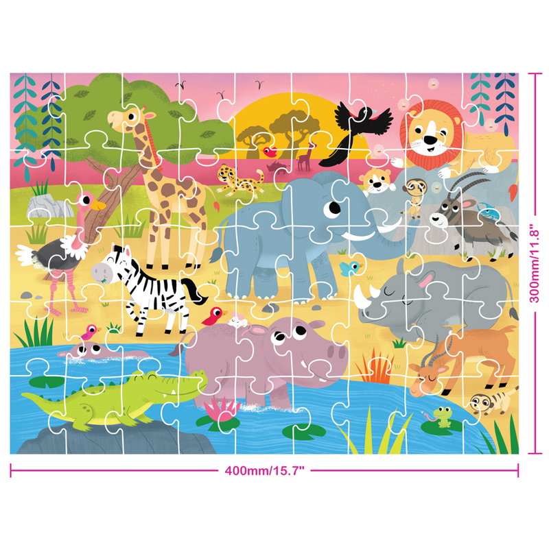 Junior Jigsaw Carry & Play: African Safari 45 Piece Jigsaw Puzzle