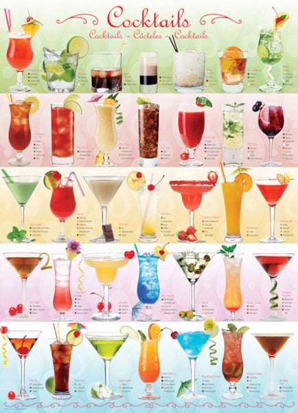 Cocktails 1000 Piece Puzzle