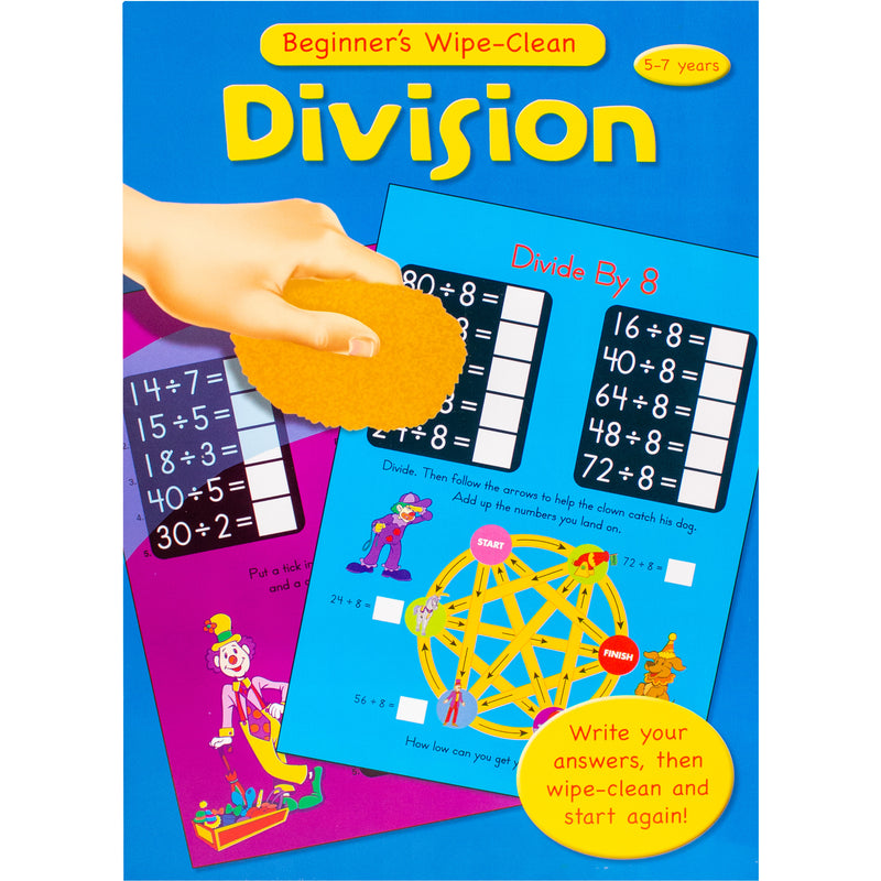 Beginners Maths Wipe Clean Book - Division