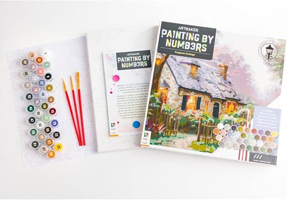 ArtMaker Painting by Numbers Kit: Foxglove Cottage