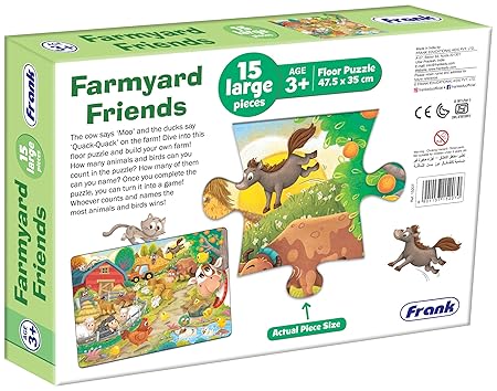 Farmyard Friends 15 Piece Floor Ages 3+ Jigsaw Puzzle