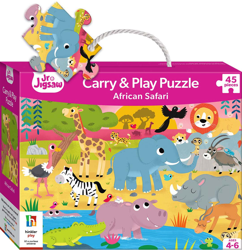 Junior Jigsaw Carry & Play: African Safari 45 Piece Jigsaw Puzzle