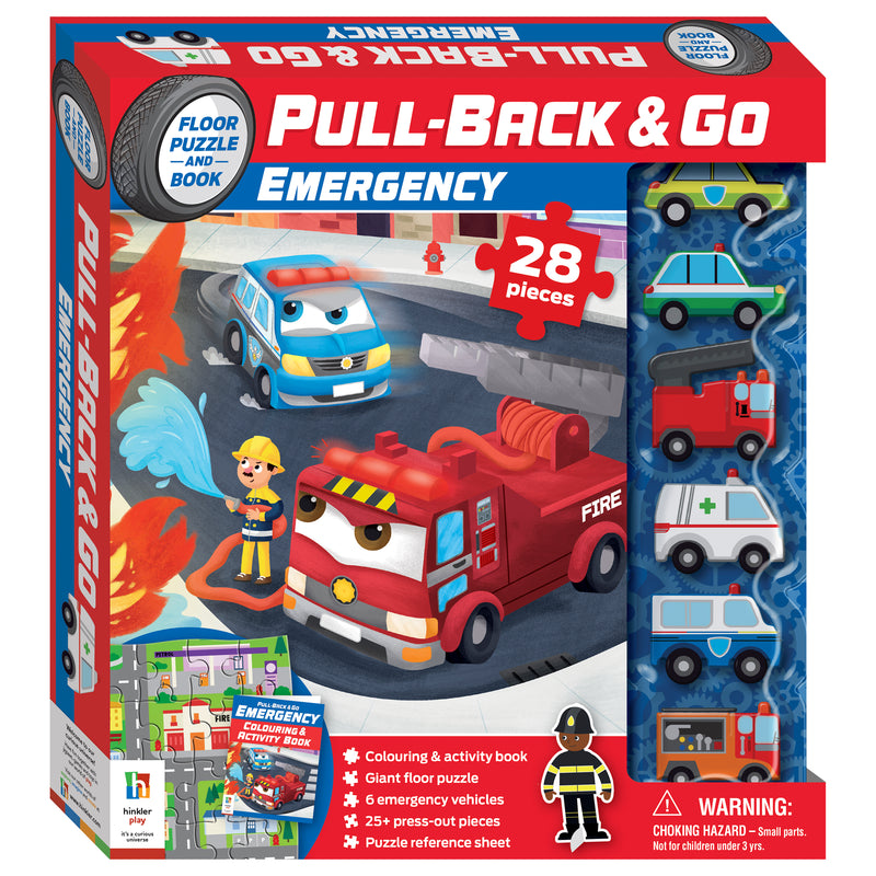 Pull Back & Go: Emergency Vehicles Activity Kit