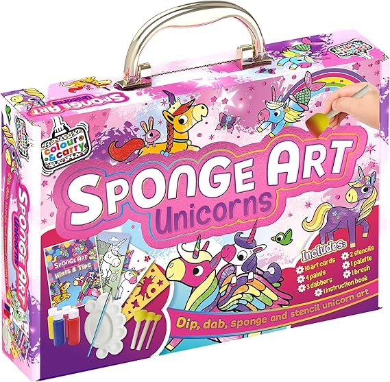 Craft and Carry Sponge Art Unicorns Activity Kit