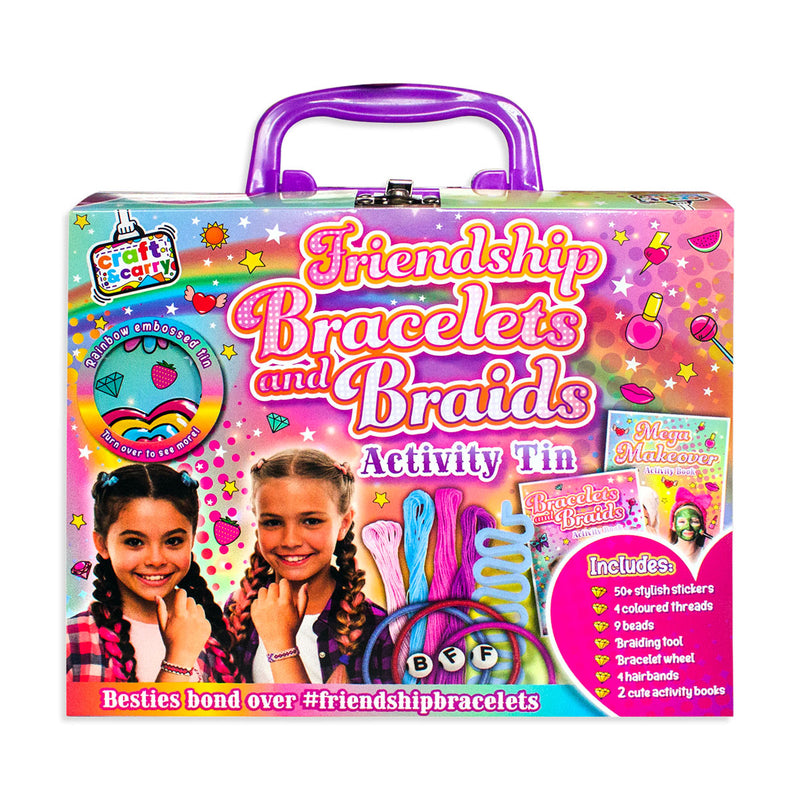 Friendship bracelet and Braids Activity Tin