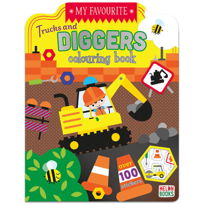 My Favourite Trucks and Diggers Colouring Book