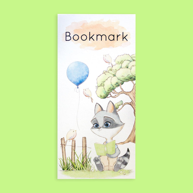 Bookmark Magnetic Long Garden Picnic Raccoon