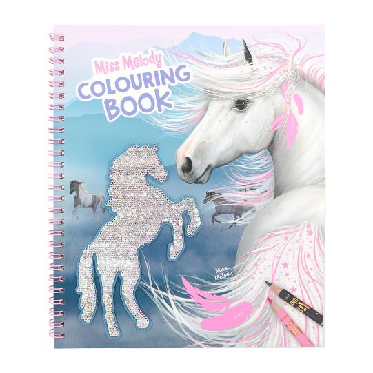 Miss Melody Colouring Book With Reversible Sequins