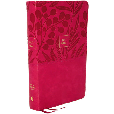 NKJV Pink Faux Leather Large Print Pink Bible