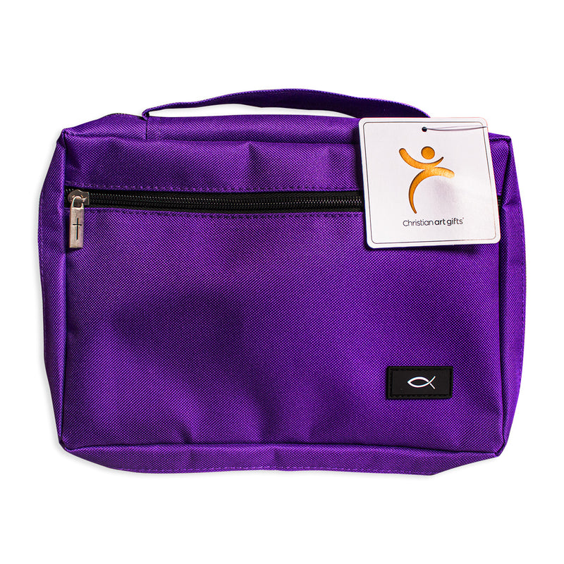 Ichthus Purple Large Bible Bag