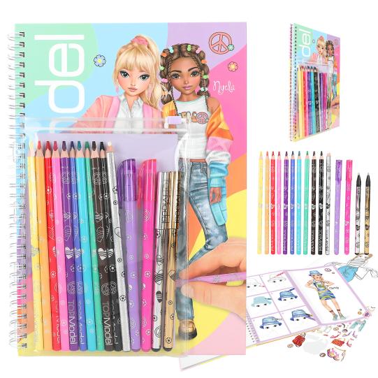 TopModel Colouring Book With Pen Set