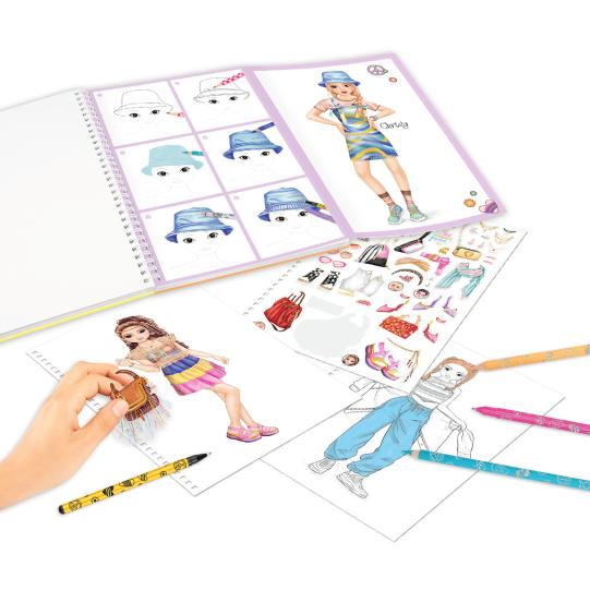 TopModel Colouring Book With Pen Set