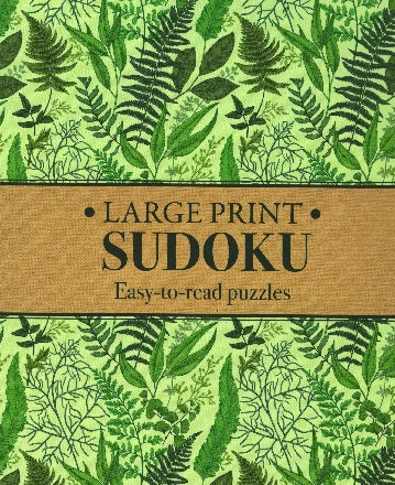 Large Print Sudoku (Green Ferns)