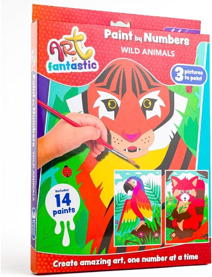 Paint by Numbers Triple Set Wild Animals Box Set - Readers Warehouse