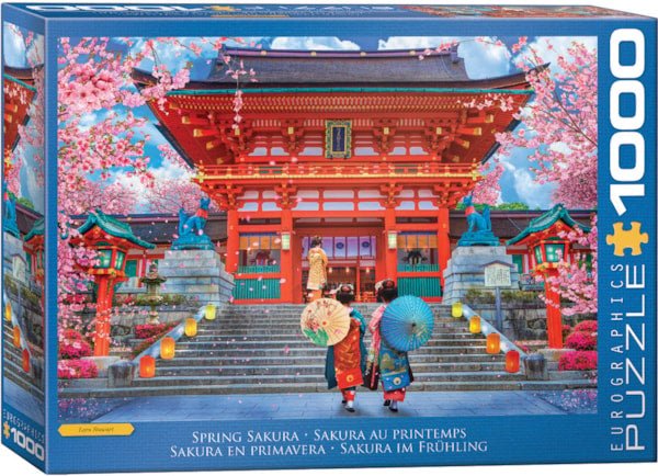 Spring Sakura 1000 Piece Puzzle Box - Readers Warehouse