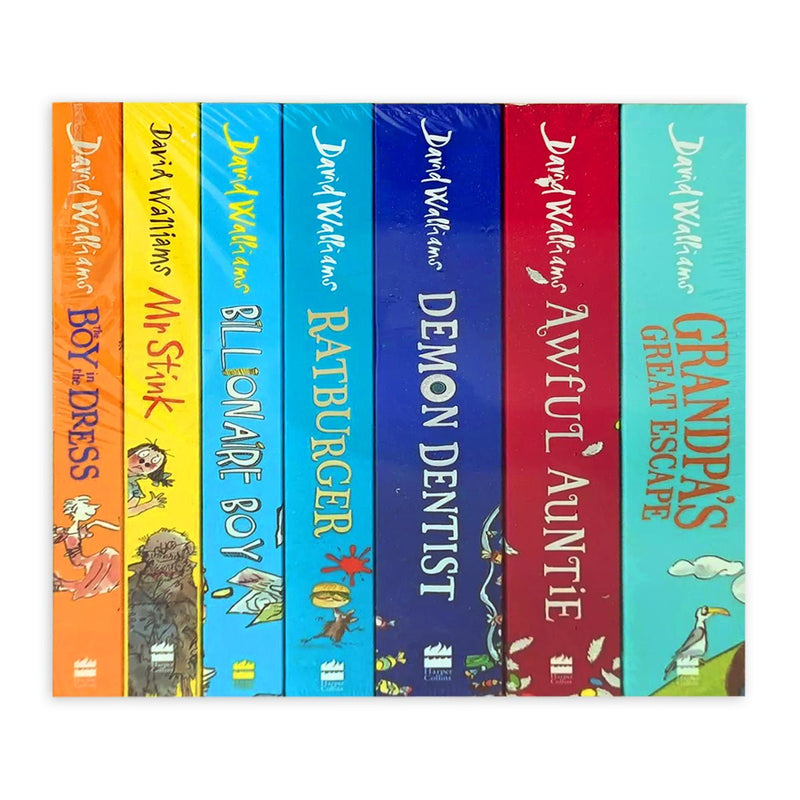 The World of David Walliams: The Super Seven Brilliantly Big Box Set (With an Exclusive Tote-Bag, Bookmarks & Pencil) - Readers Warehouse