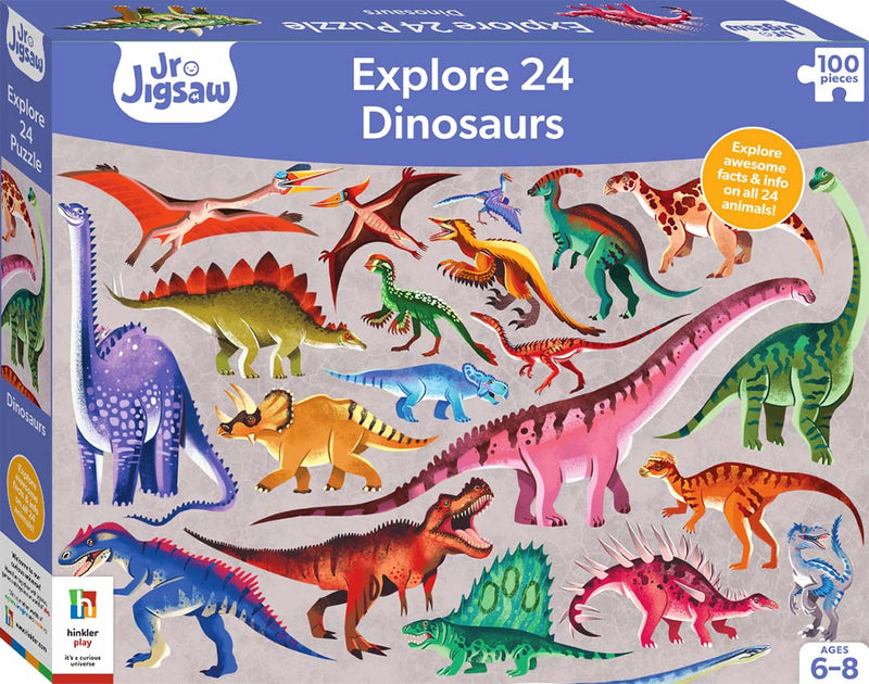 24 Dinosaurs - 100 Piece Junior Puzzle