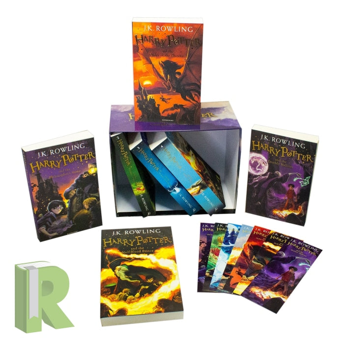 Harry Potter Box Set With 5 Harry Potter Bookmarks Free (Set Of 7