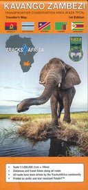 Kavango Zambezi Traveller's Map (1st Edition) - Readers Warehouse