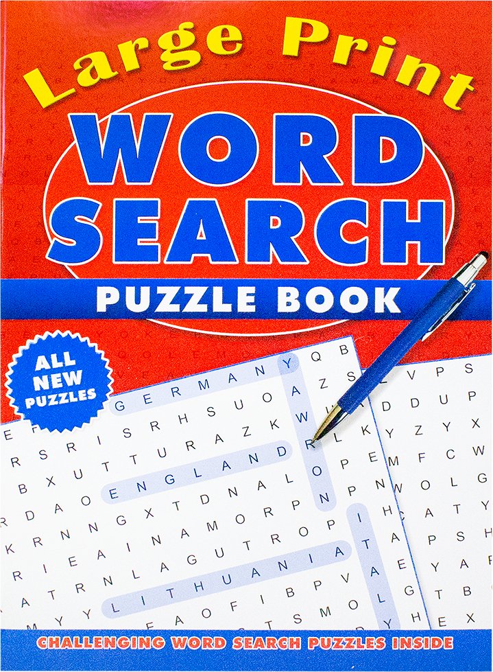 Large Print Red Word Search Puzzle Book - Readers Warehouse